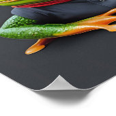 Sonnenfrosch mit Sonnenbrille Poster (Ecke)