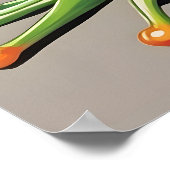 Sonnenfrosch mit Sonnenbrille Poster (Ecke)