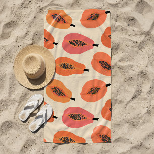 Sonnenfrucht-Scheibe Papaya Orange-Töne Strandtuch