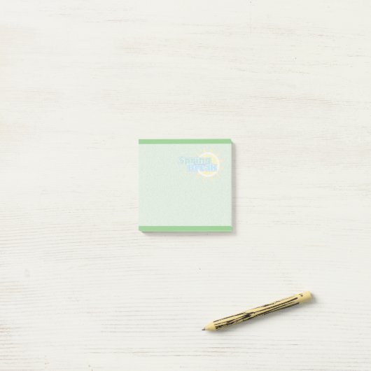 Sonnenfrühlingspause - Anmerkungen Post-it Klebezettel (Auf Schreibtisch)