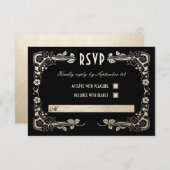 Sonnengarten Hochzeit RSVP Cards Goldene Forelle (Vorne/Hinten)