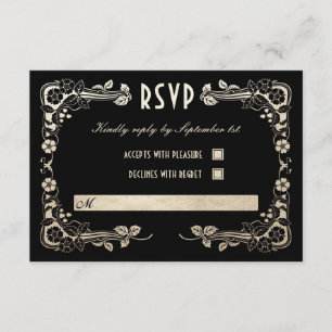 Sonnengarten Hochzeit RSVP Cards Goldene Forelle Karte