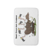 Sonnengeier Spaß Cartoon Badematte (Vorderseite Vertikal)