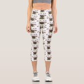 Sonnengeier Spaß Cartoon Capri Leggings (Vorderseite)