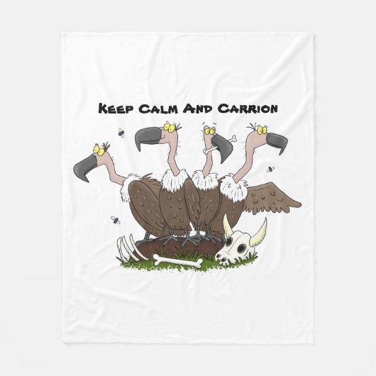 Sonnengeier Spaß Cartoon Fleecedecke (Vorderseite)