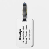 Sonnengeier Spaß Cartoon Gepäckanhänger (Rückseite vertikal)