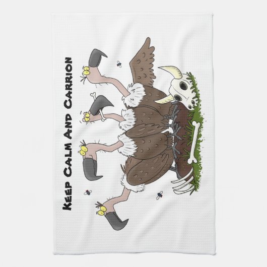 Sonnengeier Spaß Cartoon Geschirrtuch (Vertikal)