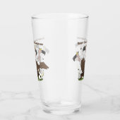 Sonnengeier Spaß Cartoon Glas (Rechts)