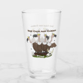 Sonnengeier Spaß Cartoon Glas (Vorderseite)