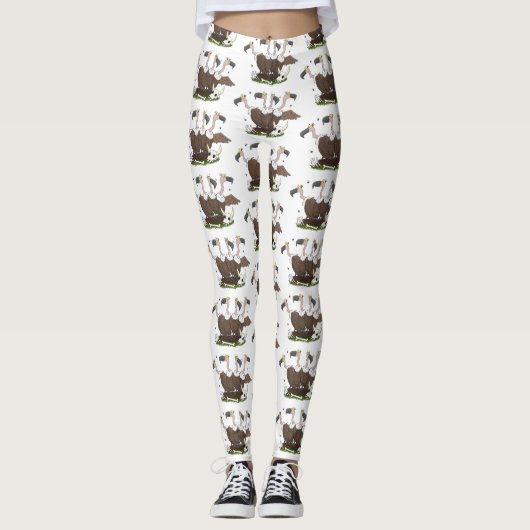 Sonnengeier Spaß Cartoon Leggings (Vorderseite)