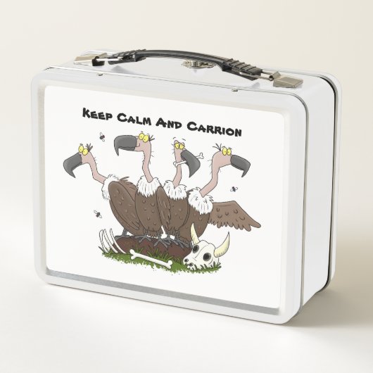 Sonnengeier Spaß Cartoon Metall Brotdose (Rückseite)