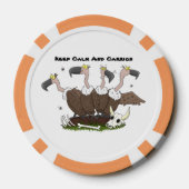 Sonnengeier Spaß Cartoon Pokerchips (Rückseite)