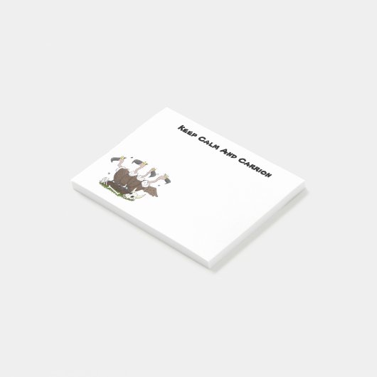 Sonnengeier Spaß Cartoon Post-it Klebezettel (angewinkelt)