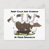 Sonnengeier Spaß Cartoon Postkarte (Vorderseite)