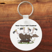 Sonnengeier Spaß Cartoon Schlüsselanhänger (Vorderseite)