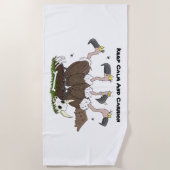 Sonnengeier Spaß Cartoon Strandtuch (Vorderseite)