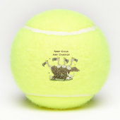 Sonnengeier Spaß Cartoon Tennisbälle (Rückseite)