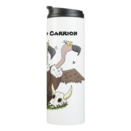 Sonnengeier Spaß Cartoon Thermosbecher (Nach rechts gedreht)