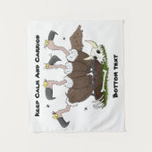 Sonnengeier Spaß Cartoon Wandteppich (Vorderseite)