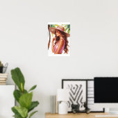 Sonnengeküsste Dame in Rosa Poster (Heimbüro)