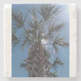 Sonnengeküsster Steinuntersetzer mit Palme – Palms