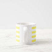 Sonnengelb gestreift mit lila Monogramm Espressotasse (Rückseite)