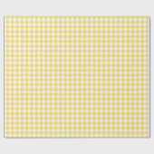 Sonnengelb Gingham Karomuster  Geschenkpapier (Flach)