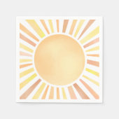 Sonnengelb Orange Sonne Serviette (Vorderseite)