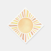 Sonnengelb Orange Sonne Serviette (Ecke)