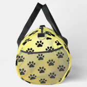 Sonnengelb schwarzer Pfotenabdruck Duffle Bag (Rechts)