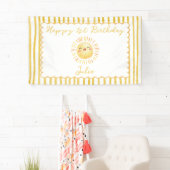Sonnengelb Streifen Geburtstag Banner (Insitu)
