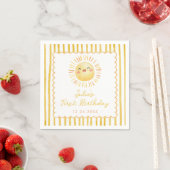 Sonnengelb Streifen Geburtstag Serviette (Beispiel)