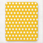 Sonnengelb-weiße Tupfenmuster-Kunst Mousepad (Vorne)
