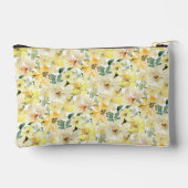 Sonnengelbe Aquarellblumen Zubehörtasche (Rückseite)