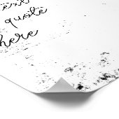 Sonnengelbe Blume fügt Text bedrückt weiß hinzu Poster (Ecke)