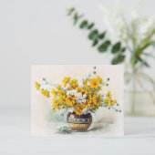 Sonnengelbe Blumen von Paul de Longpre CC1012 Postkarte (Stehend Vorderseite)