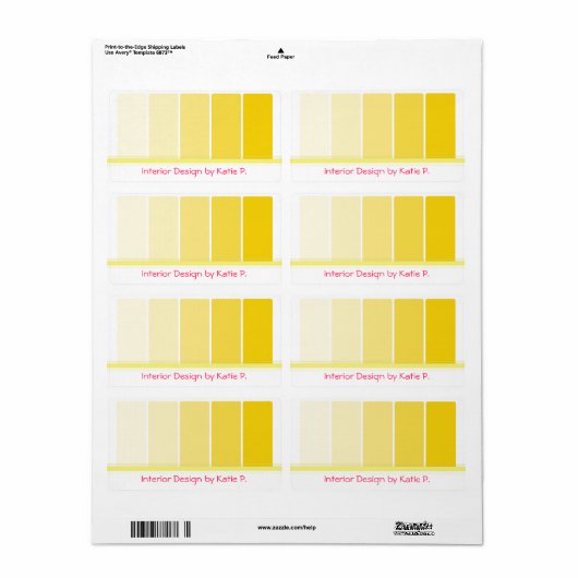 Sonnengelbe Farbbeispiele (Vorne)