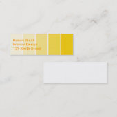 Sonnengelbe Farbbeispiele Mini Visitenkarte (Vorne/Hinten)