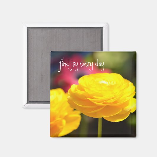 Sonnengelbe Frühlingsblumen Magnet (Vorderseite/Rückseite)