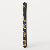 Sonnengelbe goldene Navy Sonnenblumen Blätter Must Case-Mate iPhone Hülle (Hinten/Links)