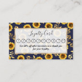 Sonnengelbe goldene Navy Sonnenblumen Blätter Must Treuekarte (Vorderseite)