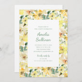 Sonnengelbe Party Einladung (Vorne/Hinten)