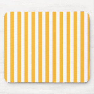 Sonnengelbe und weiße Bonbonstreifen Mousepad