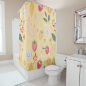 Sonnengelber Duschvorhang - fröhliches Bad (Beispiel)