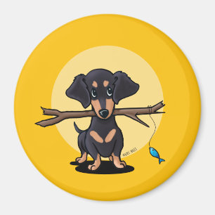 Sonnengelbes Fischer-Doxie-Hund Magnet