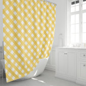 Sonnengelbes Gingham Duschvorhang