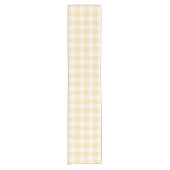 Sonnengelbes Gingham-Karo-Gingham Kurzer Tischläufer (Vorderseite)