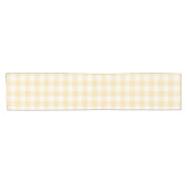 Sonnengelbes Gingham-Karo-Gingham Kurzer Tischläufer (Horizontal)