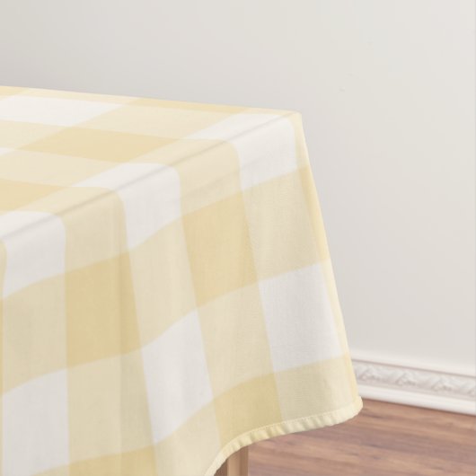 Sonnengelbes Gingham-Karo-Gingham Tischdecke (Beispiel)