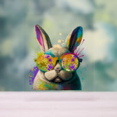 Sonnengesicht Cool Osterhase mit Brille Acrylschild (Neutral)